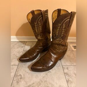 1883 by Lucchese N1547 Mad Dog Snip Toe Goat Leather Brown Cowboy Boots